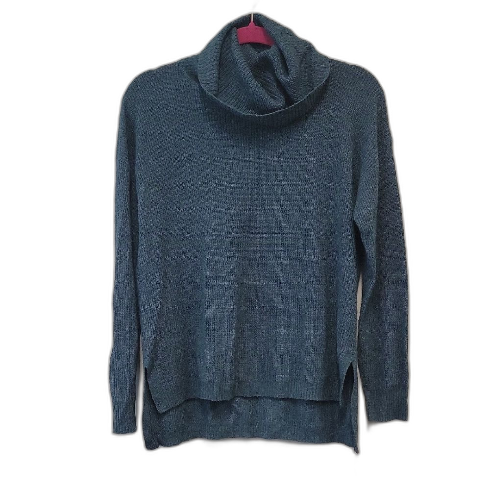 Madewell Teal Cowl Neck Sweater